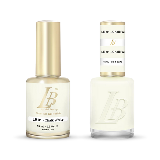 iGel Nail Lacquer & Gel Polish, LB Professional Collection, LB001, Chalk White, 0.5oz