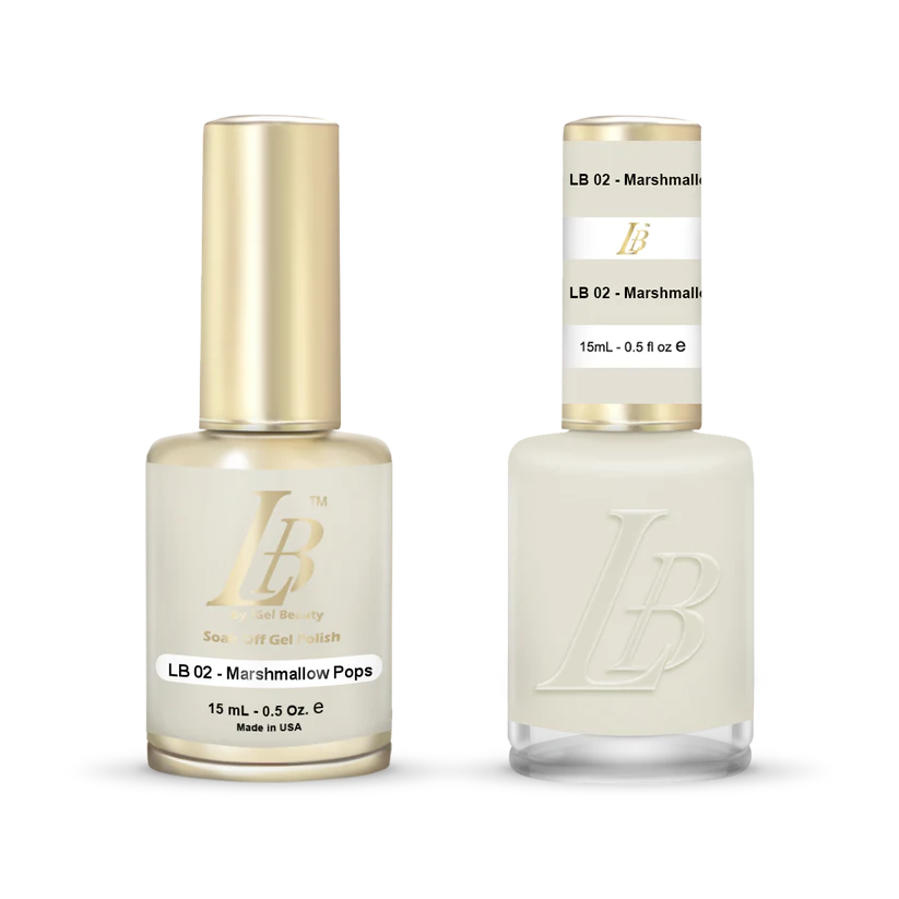 iGel Nail Lacquer & Gel Polish, LB Professional Collection, LB002, Marshmallow Pops, 0.5oz