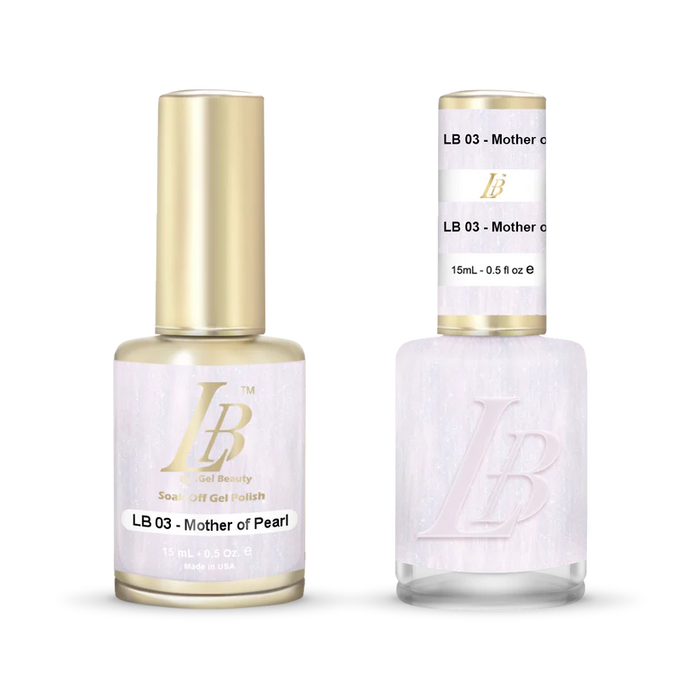 iGel Nail Lacquer & Gel Polish, LB Professional Collection, LB003, Mother of Pearl, 0.5oz