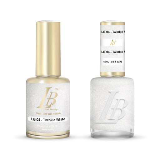 iGel Nail Lacquer & Gel Polish, LB Professional Collection, LB004, Twinkle White, 0.5oz