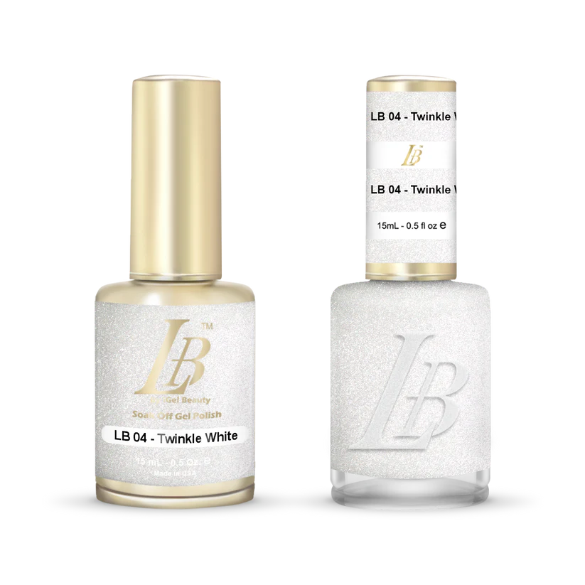 iGel Nail Lacquer & Gel Polish, LB Professional Collection, LB004, Twinkle White, 0.5oz