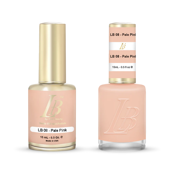 iGel Nail Lacquer & Gel Polish, LB PROFESSIONAL Collection, LB008, Pale Pink, 0.5oz