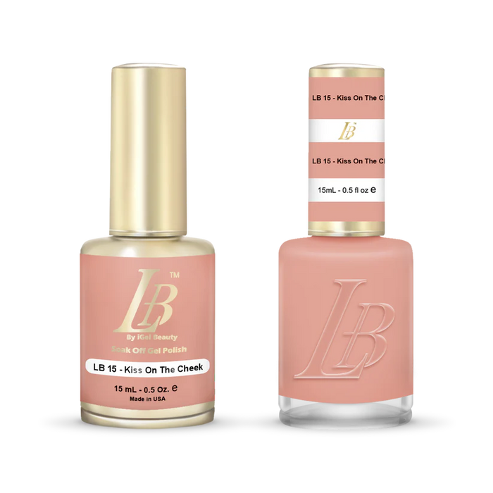 iGel Nail Lacquer & Gel Polish, LB Professional Collection, LB015, Kiss On The Cheek, 0.5oz