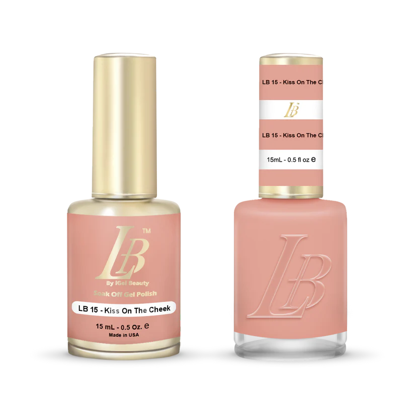 iGel Nail Lacquer & Gel Polish, LB Professional Collection, LB015, Kiss On The Cheek, 0.5oz
