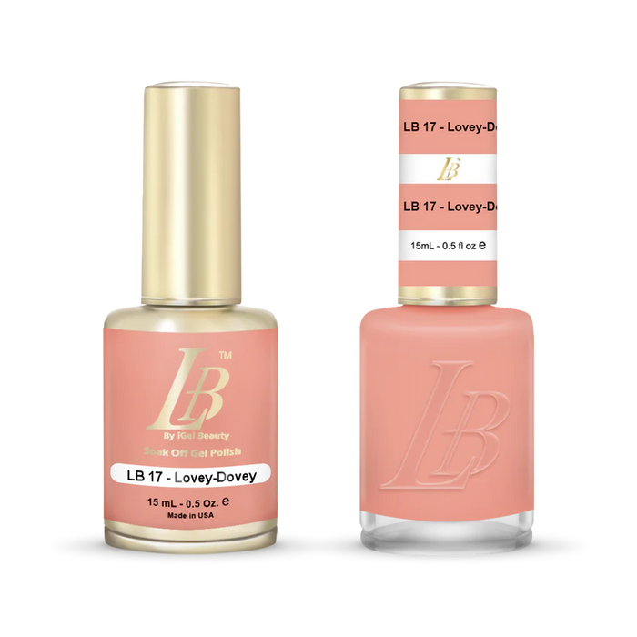 iGel Nail Lacquer & Gel Polish, LB Professional Collection, LB017, Lovey-Dovey, 0.5oz