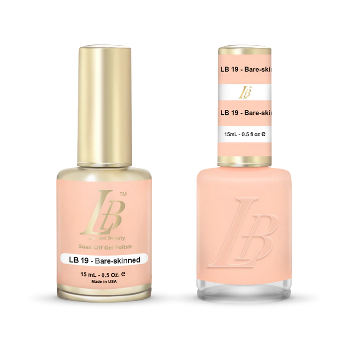 iGel Nail Lacquer & Gel Polish, LB Professional Collection, LB019, Bare-Skinned, 0.5oz