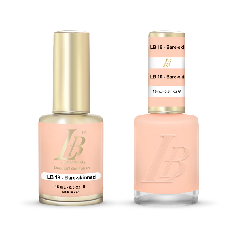 iGel Nail Lacquer & Gel Polish, LB Professional Collection, LB019, Bare-Skinned, 0.5oz
