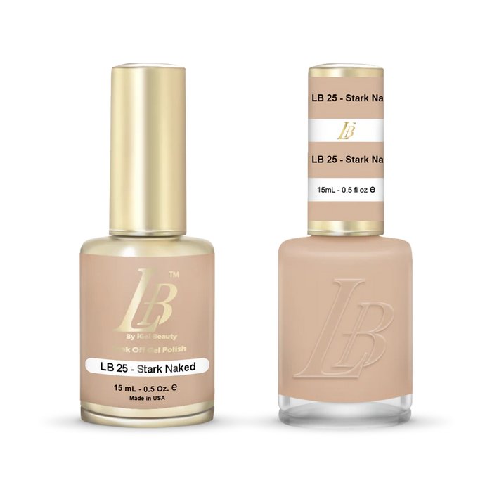 iGel Nail Lacquer & Gel Polish, LB Professional Collection, LB025, Stark Naked, 0.5oz