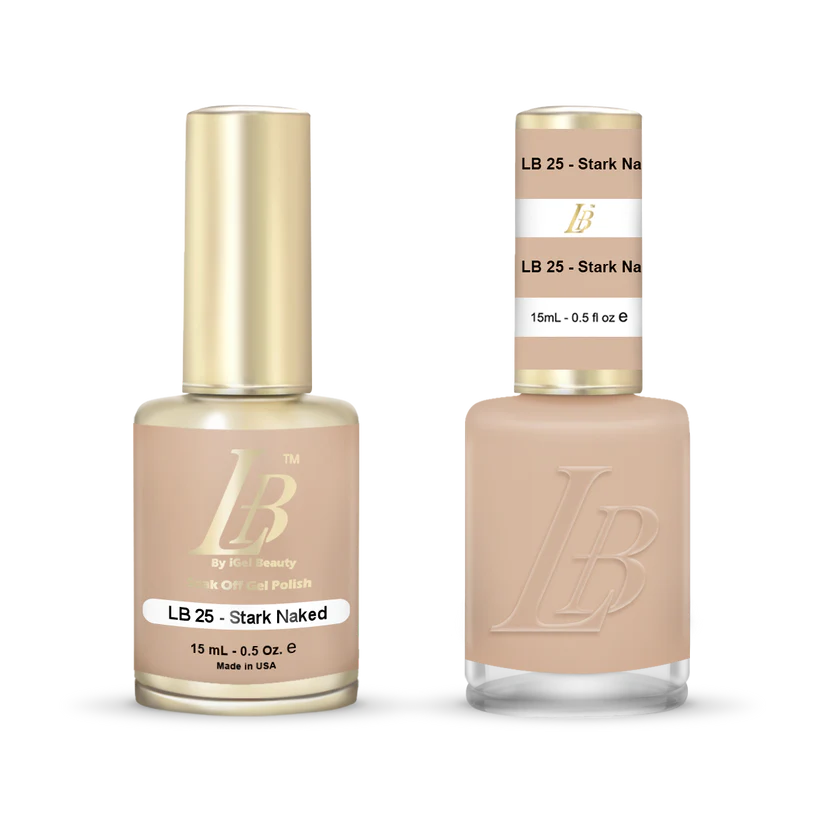 iGel Nail Lacquer & Gel Polish, LB Professional Collection, LB025, Stark Naked, 0.5oz