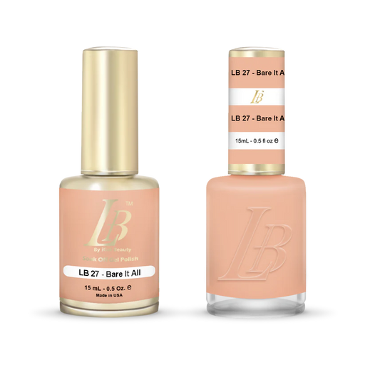 iGel Nail Lacquer & Gel Polish, LB Professional Collection, LB027, Bare It All, 0.5oz
