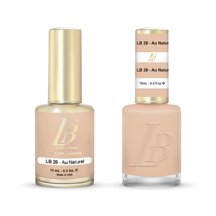 iGel Nail Lacquer & Gel Polish, LB Professional Collection, LB028, Au Naturel, 0.5oz