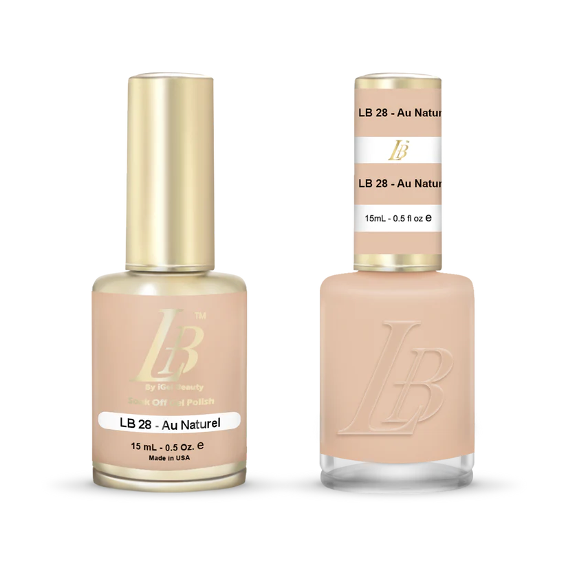 iGel Nail Lacquer & Gel Polish, LB Professional Collection, LB028, Au Naturel, 0.5oz