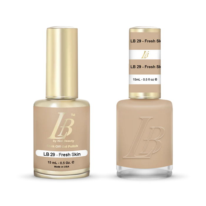 iGel Nail Lacquer & Gel Polish, LB Professional Collection, LB029, Fresh Skin, 0.5oz