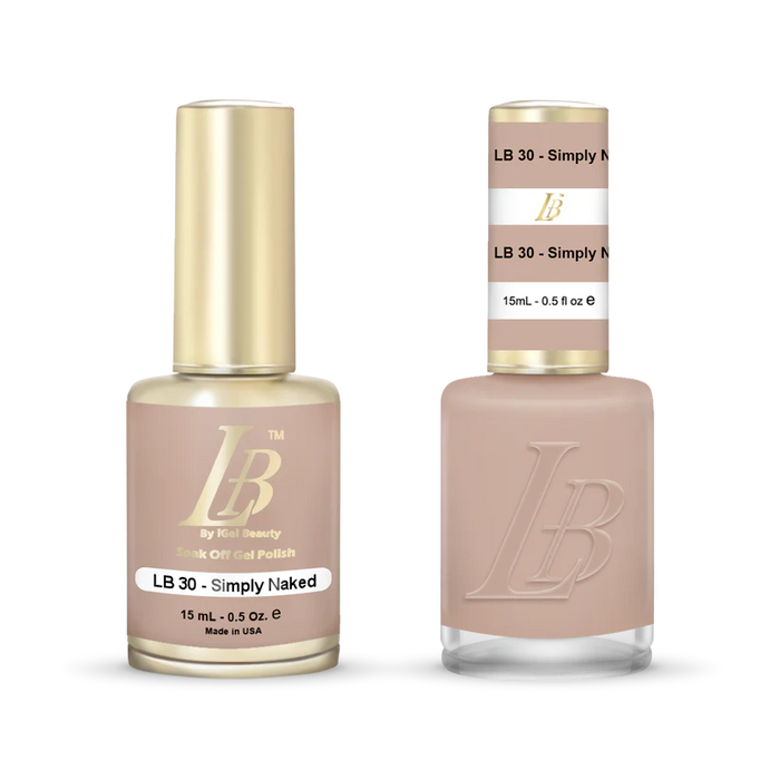 iGel Nail Lacquer & Gel Polish, LB Professional Collection, LB030, Simply Naked, 0.5oz