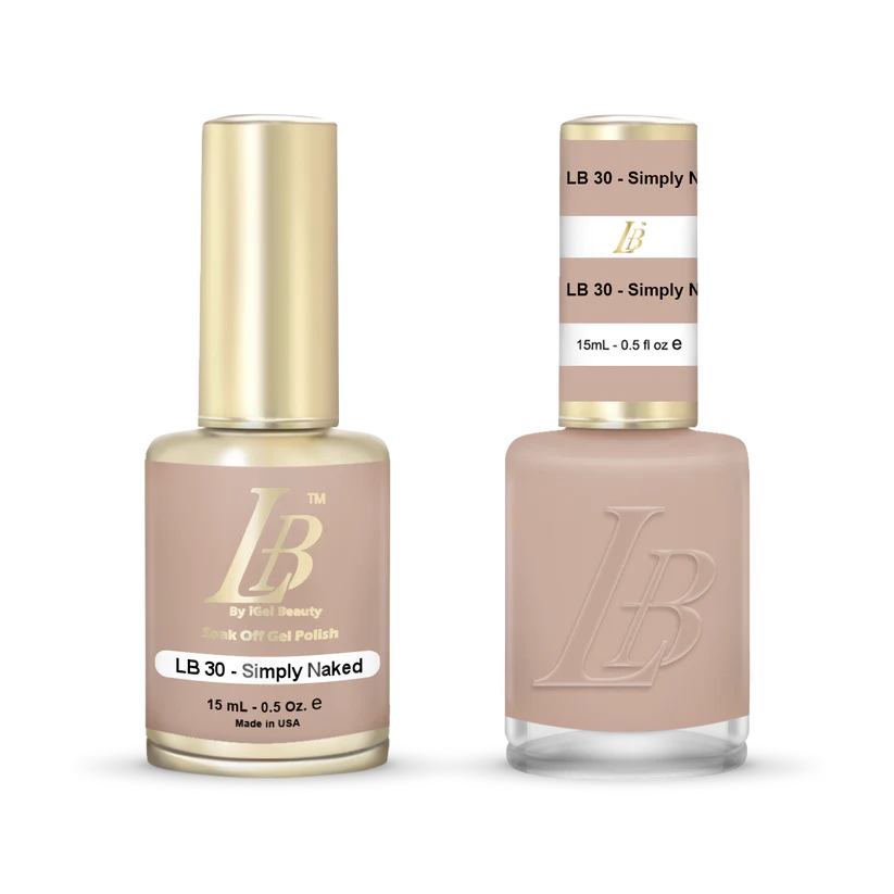 iGel Nail Lacquer & Gel Polish, LB Professional Collection, LB030, Simply Naked, 0.5oz