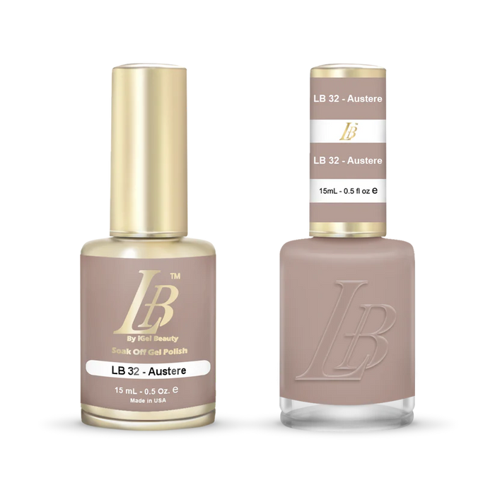 iGel Nail Lacquer & Gel Polish, LB Professional Collection, LB032, Austere, 0.5oz