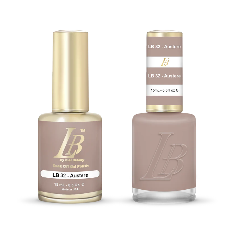 iGel Nail Lacquer & Gel Polish, LB Professional Collection, LB032, Austere, 0.5oz