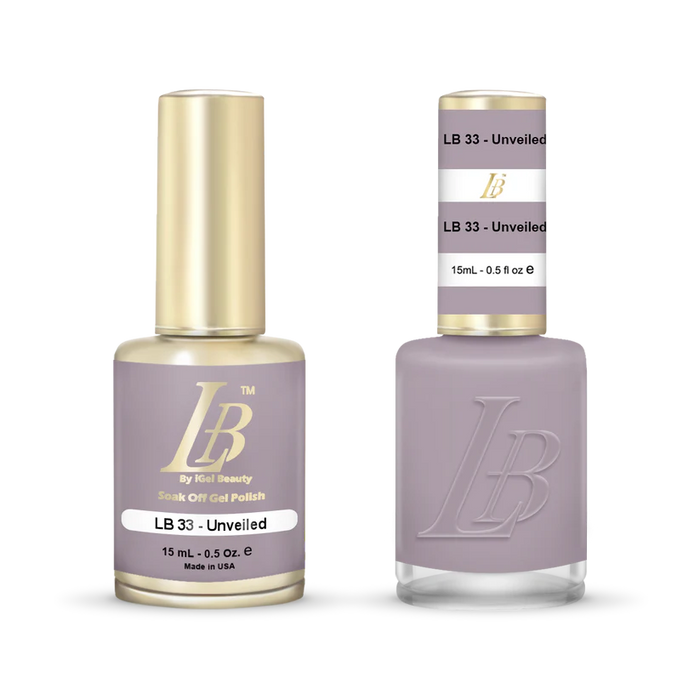 iGel Nail Lacquer & Gel Polish, LB Professional Collection, LB033, Unveiled, 0.5oz
