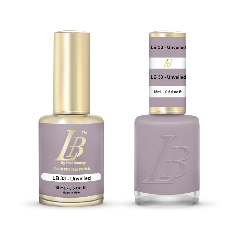 iGel Nail Lacquer & Gel Polish, LB Professional Collection, LB033, Unveiled, 0.5oz