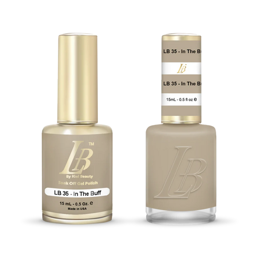 iGel Nail Lacquer & Gel Polish, LB Professional Collection, LB035, In The Buff, 0.5oz