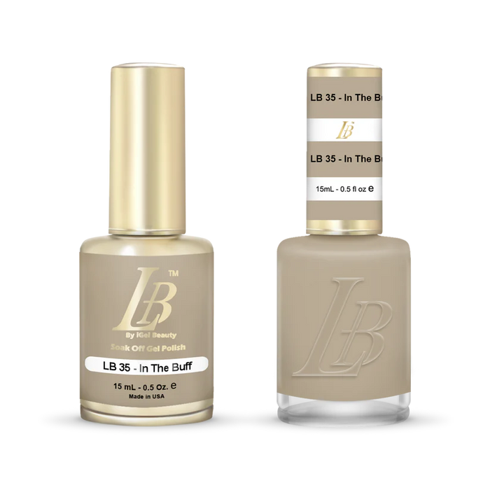 iGel Nail Lacquer & Gel Polish, LB Professional Collection, LB035, In The Buff, 0.5oz