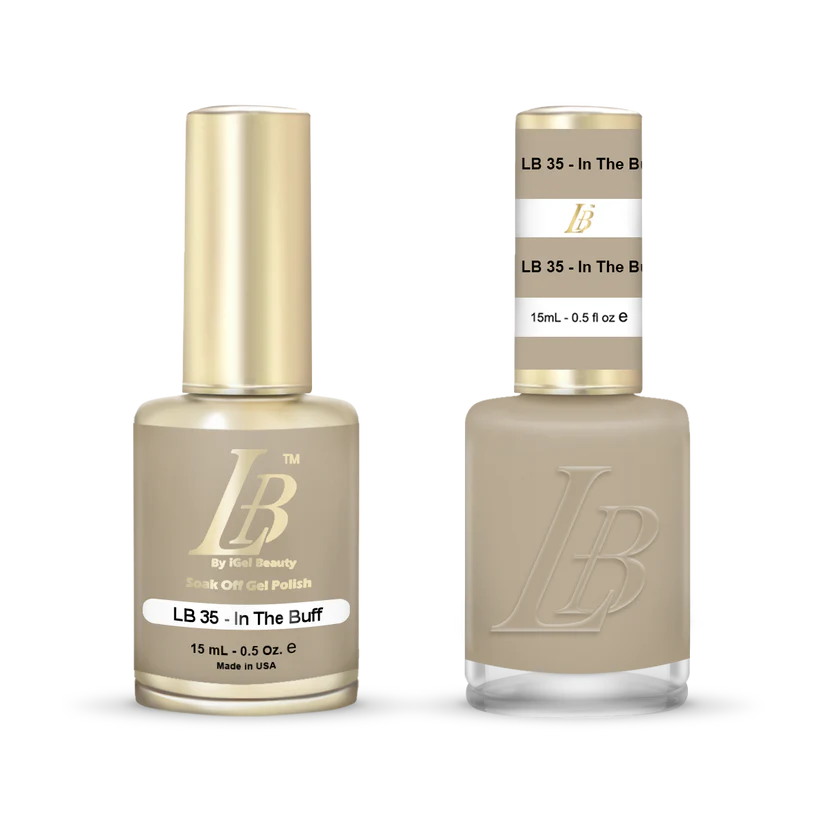 iGel Nail Lacquer & Gel Polish, LB Professional Collection, LB035, In The Buff, 0.5oz