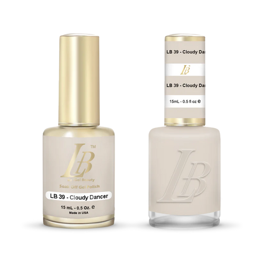 iGel Nail Lacquer & Gel Polish, LB Professional Collection, LB039, Cloudy Dancer, 0.5oz