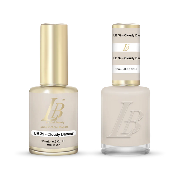 iGel Nail Lacquer & Gel Polish, LB Professional Collection, LB039, Cloudy Dancer, 0.5oz