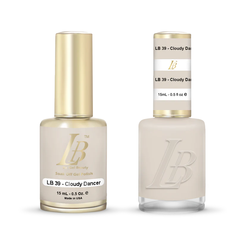 iGel Nail Lacquer & Gel Polish, LB Professional Collection, LB039, Cloudy Dancer, 0.5oz