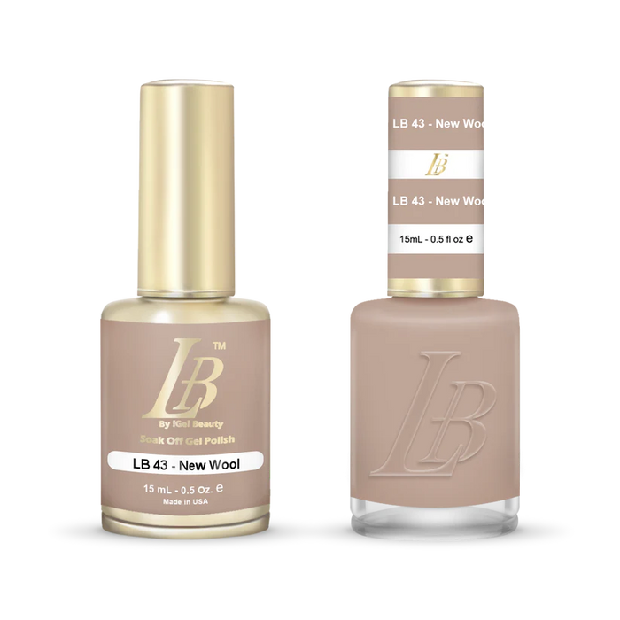 iGel Nail Lacquer & Gel Polish, LB Professional Collection, LB043, New Wool, 0.5oz