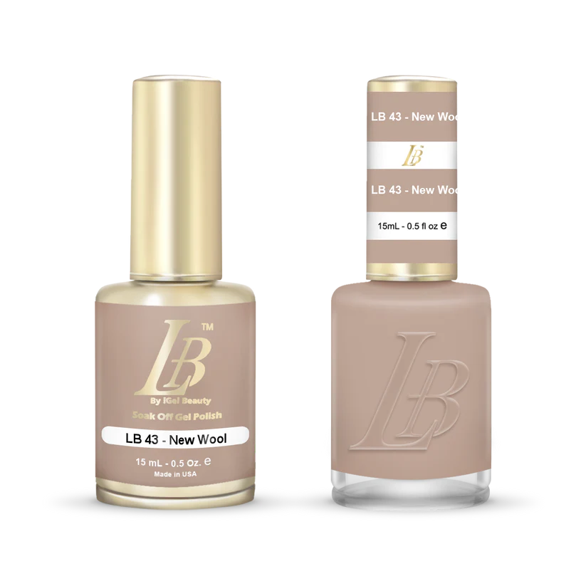 iGel Nail Lacquer & Gel Polish, LB Professional Collection, LB043, New Wool, 0.5oz