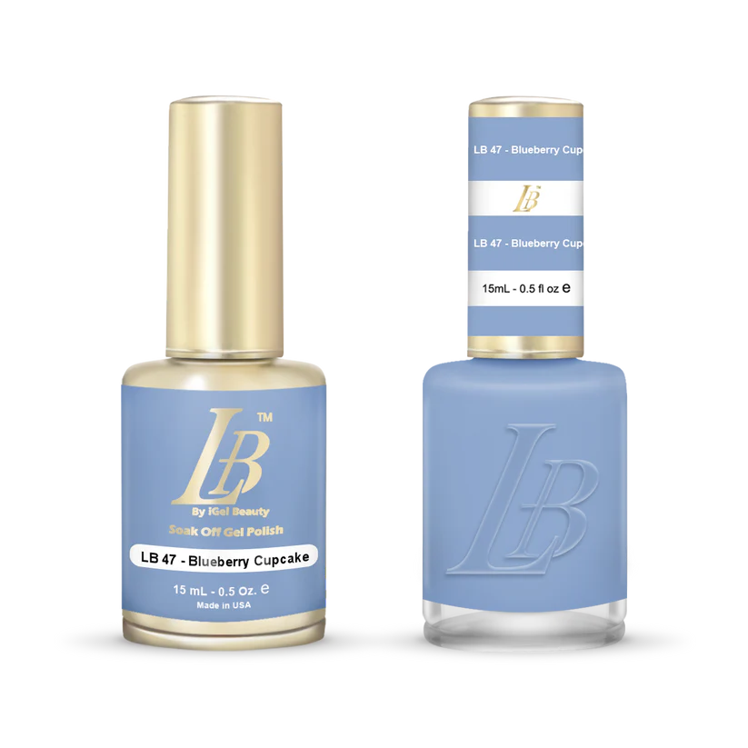 iGel Nail Lacquer & Gel Polish, LB Professional Collection, LB047, Blueberry Cupcake, 0.5oz