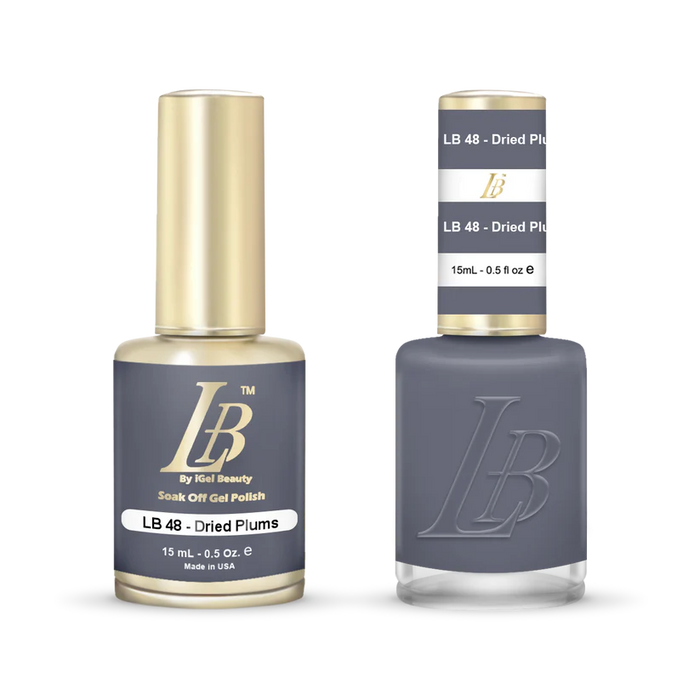 iGel Nail Lacquer & Gel Polish, LB Professional Collection, LB048, Dried Plums, 0.5oz