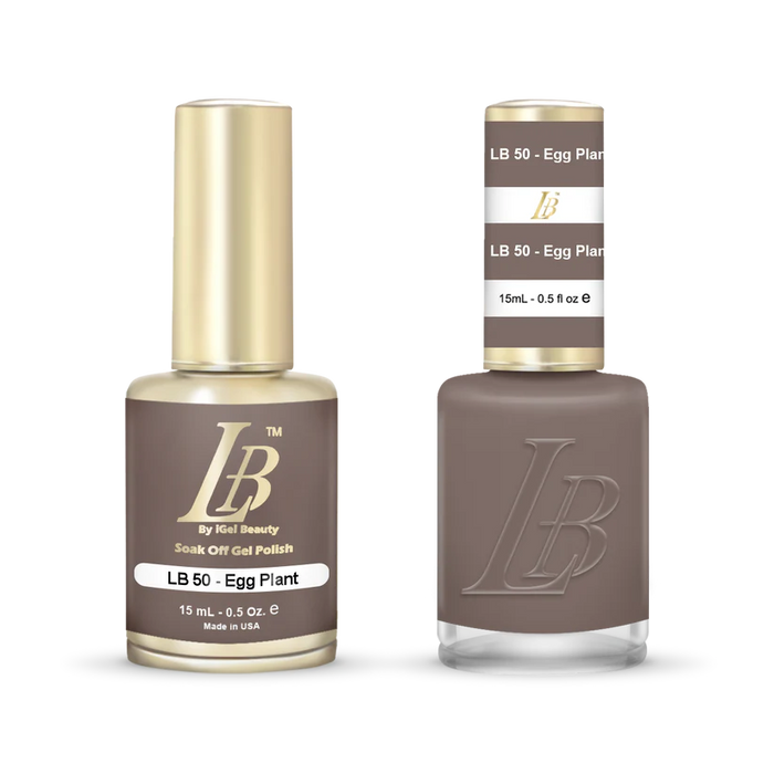 iGel Nail Lacquer & Gel Polish, LB Professional Collection, LB050, Egg Plant, 0.5oz