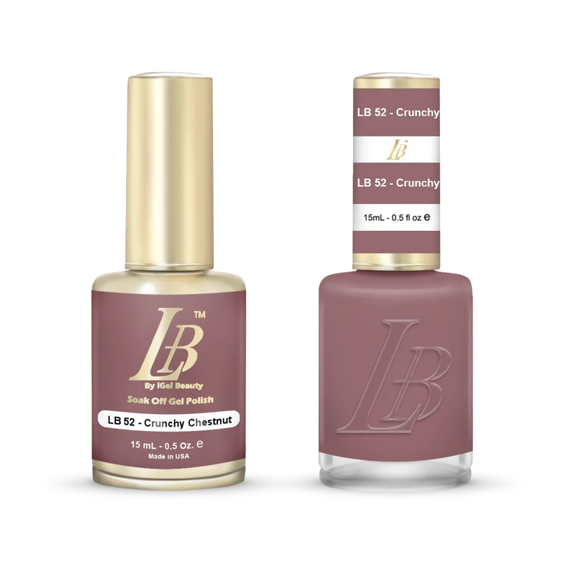 iGel Nail Lacquer & Gel Polish, LB Professional Collection, LB052, Crunchy Chestnut, 0.5oz