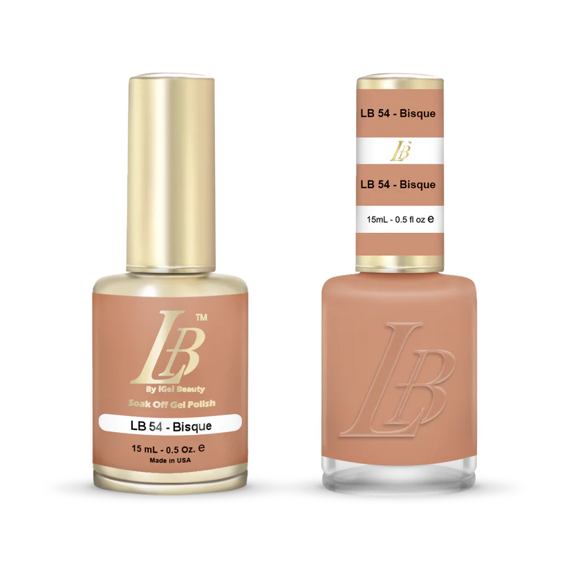 iGel Nail Lacquer & Gel Polish, LB Professional Collection, LB054, Bisque, 0.5oz