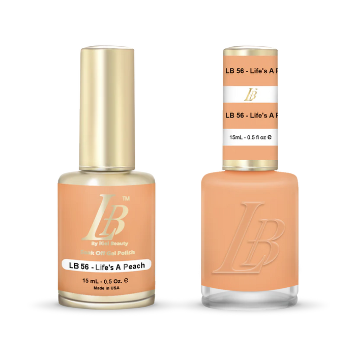 iGel Nail Lacquer & Gel Polish, LB Professional Collection, LB056, Life's A Peach, 0.5oz