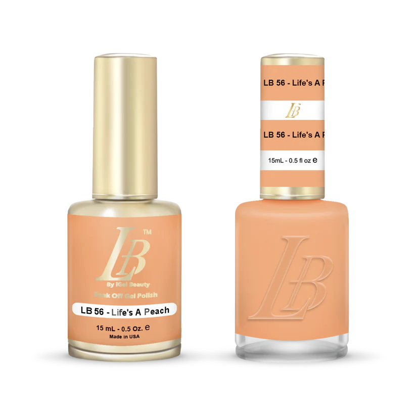 iGel Nail Lacquer & Gel Polish, LB Professional Collection, LB056, Life's A Peach, 0.5oz