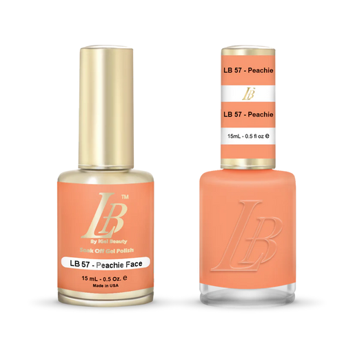 iGel Nail Lacquer & Gel Polish, LB Professional Collection, LB057, Peachie Face, 0.5oz