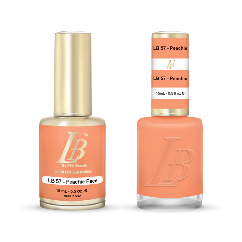 iGel Nail Lacquer & Gel Polish, LB Professional Collection, LB057, Peachie Face, 0.5oz