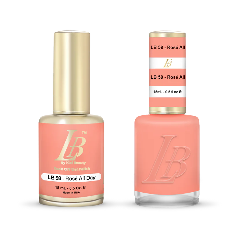 iGel Nail Lacquer & Gel Polish, LB Professional Collection, LB058, Rose All Day, 0.5oz
