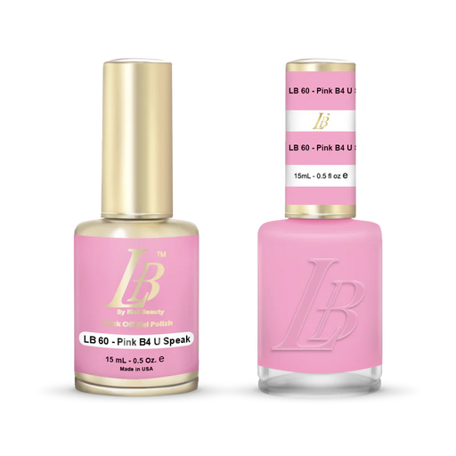 iGel Nail Lacquer & Gel Polish, LB PROFESSIONAL Collection, LB060, Pink B4 U Speak, 0.5oz