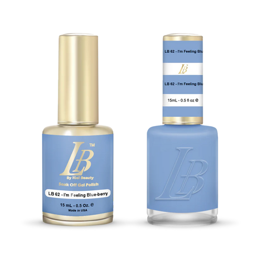 iGel Nail Lacquer & Gel Polish, LB Professional Collection, LB062, I'm Feeling Blue-Berry, 0.5oz