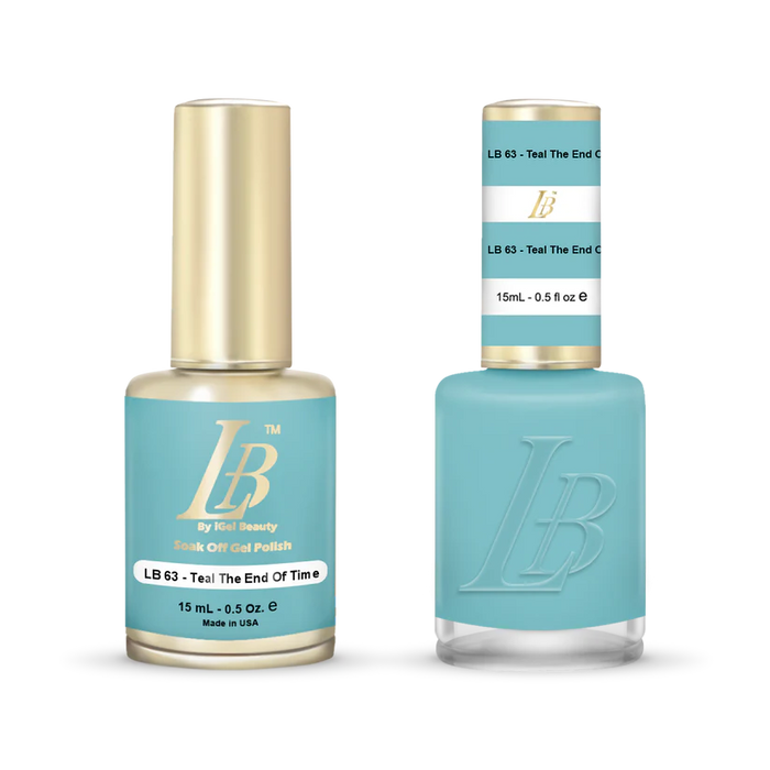 iGel Nail Lacquer & Gel Polish, LB Professional Collection, LB063, Teal The End Of Time, 0.5oz