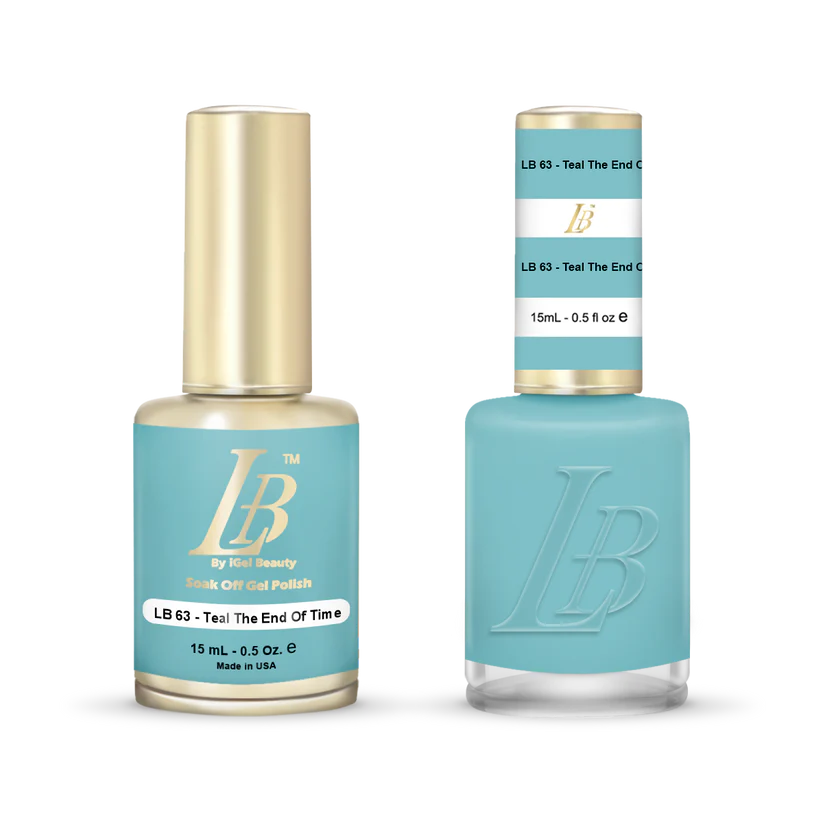 iGel Nail Lacquer & Gel Polish, LB Professional Collection, LB063, Teal The End Of Time, 0.5oz