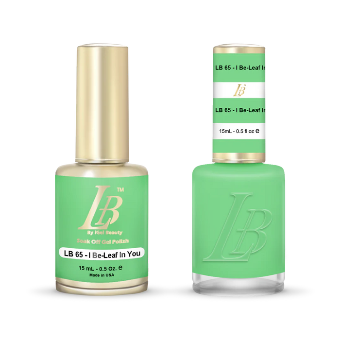iGel Nail Lacquer & Gel Polish, LB Professional Collection, LB065, I Be-Leaf In You, 0.5oz