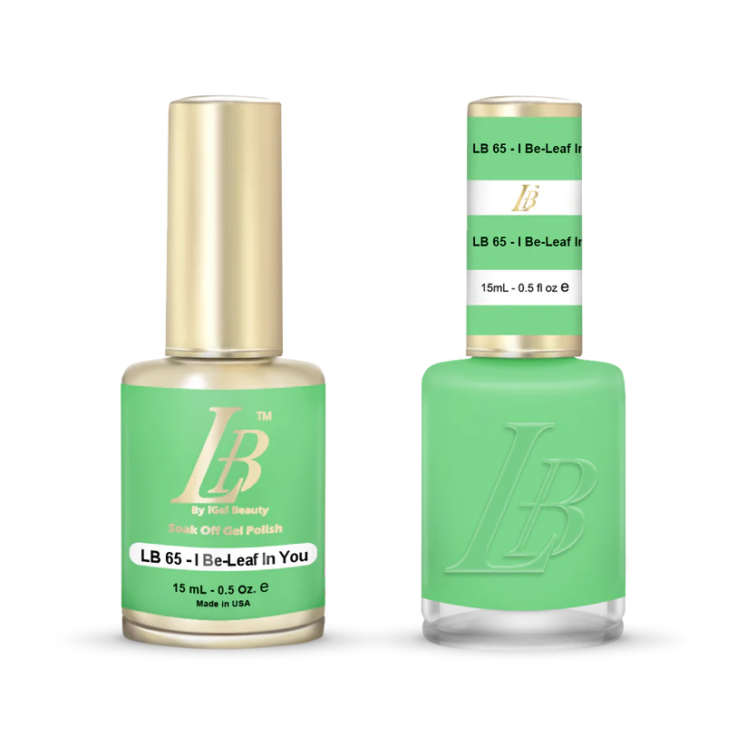 iGel Nail Lacquer & Gel Polish, LB Professional Collection, LB065, I Be-Leaf In You, 0.5oz