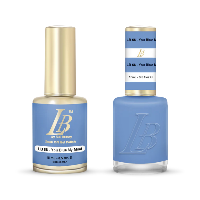 iGel Nail Lacquer & Gel Polish, LB Professional Collection, LB066, You Blue My Mind, 0.5oz
