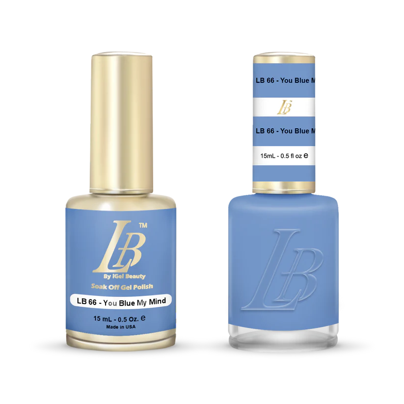 iGel Nail Lacquer & Gel Polish, LB Professional Collection, LB066, You Blue My Mind, 0.5oz