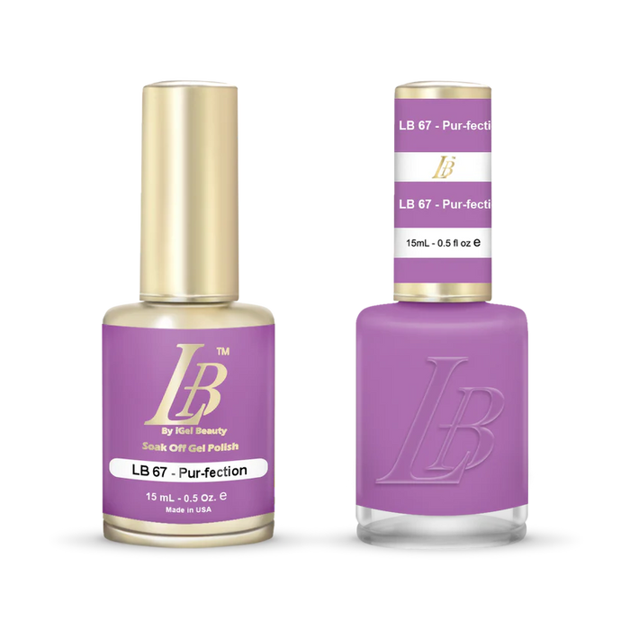 iGel Nail Lacquer & Gel Polish, LB Professional Collection, LB067, Pur-fection, 0.5oz